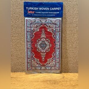 Two Miniature Turkish Woven Carpet Cards Dollhouse Rugs ISTUR NEW Sealed